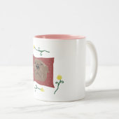 ブルドッグフランスの眠る犬 ツートーンマグカップ (正面右)