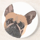 ブルドッグフランスの砂岩コースター コースター (正面)
