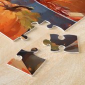 ブルドッグフランスの秋の感謝祭 ジグソーパズル (側面)