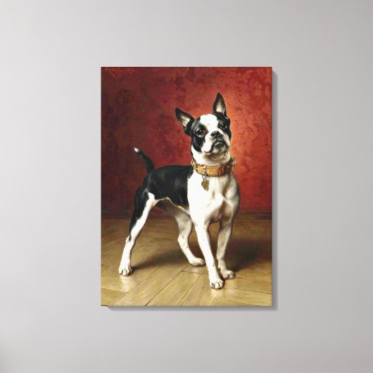 ブルドッグフランスの絵画- Carl Reichert著 キャンバスプリント (正面)