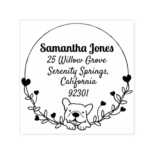 ブルドッグフランスの自己インキング・ゴム・スタンプ セルフインキングスタンプ (デザイン)