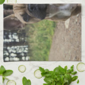 ブルドッグフランスの装飾用クッション キッチンタオル (折り畳み)