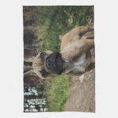 ブルドッグフランスの装飾用クッション キッチンタオル (縦)