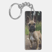 ブルドッグフランスの装飾用クッション キーホルダー (正面左)