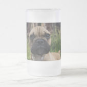 ブルドッグフランスの装飾用クッション フロストグラスビールジョッキ (中央)