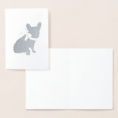 ブルドッグフランスの赤ちゃんシャワーフランス 箔カード (ディスプレー)