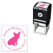 ブルドッグフランスの赤ちゃんシャワーフレンチピンク セルフインキングスタンプ (インサイチュ)