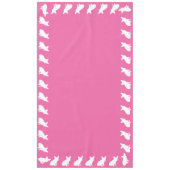 ブルドッグフランスの赤ちゃんシャワーフレンチピンク テーブルクロス (正面)