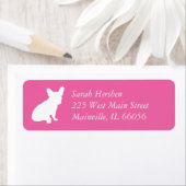 ブルドッグフランスの赤ちゃんシャワーフレンチピンク ラベル (インサイチュ)