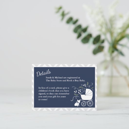 ブルドッグフランスの赤ちゃんシャワー囲いカード エンクロージャーカード (スタンド正面)