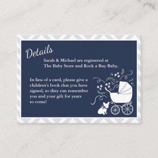 ブルドッグフランスの赤ちゃんシャワー囲いカード エンクロージャーカード (正面)