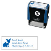 ブルドッグフランスの赤ちゃんシャワーFrenchy Frenchie Blue セルフインキングスタンプ (インサイチュ)