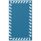 ブルドッグフランスの赤ちゃんシャワーFrenchy Frenchie Blue テーブルクロス (正面)