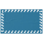 ブルドッグフランスの赤ちゃんシャワーFrenchy Frenchie Blue テーブルクロス (正面(横))