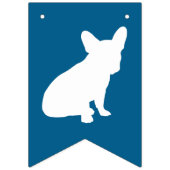 ブルドッグフランスの赤ちゃんシャワーFrenchy Frenchie Blue バンティングフラッグ (第1の旗)