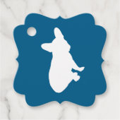 ブルドッグフランスの赤ちゃんシャワーFrenchy Frenchie Blue フェイバータグ (正面)