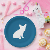 ブルドッグフランスの赤ちゃんシャワーFrenchy Frenchie Blue ペーパープレート (パーティー)