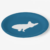 ブルドッグフランスの赤ちゃんシャワーFrenchy Frenchie Blue ペーパープレート (アングル)