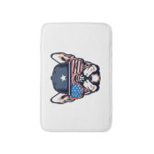 ブルドッグフランスの週末パーティー7月4日 バスマット (正面縦)