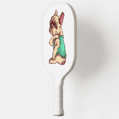 ブルドッグフランスの顔パドデピックボール |かわいいアイテム ピックルボールラケット (左)