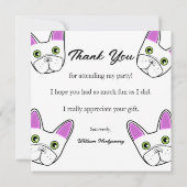 ブルドッグフランスの顔誕生会 招待状 (裏面)