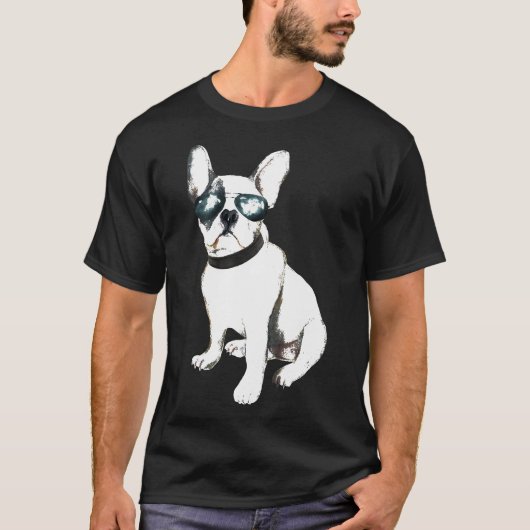 ブルドッグフランスの飛行士 Tシャツ (正面)