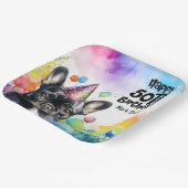 ブルドッグフランスの50th誕生日パーティー ペーパープレート (傾斜あり)