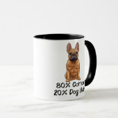 ブルドッグフランスの80%コットン20%ドッグヘアフランス マグカップ (正面右)