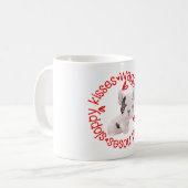 ブルドッグフランスの、ずさんなキス コーヒーマグカップ (正面左)