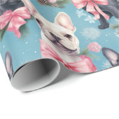 ブルドッグフランスの・クリスマス・ジョイ ラッピングペーパー (ロールコーナー)