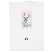 ブルドッグフランスの(クリーム/ホワイト)'絵画 - Dog Art (裏面)