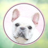 ブルドッグフランスの（クリーム/ホワイト）'絵画 - Dog Art ウィンドウサイン (シート3)