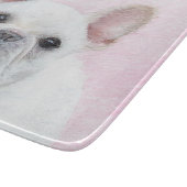 ブルドッグフランスの（クリーム/ホワイト）'絵画 - Dog Art カッティングボード (角)