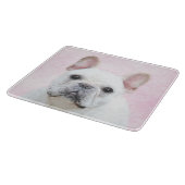 ブルドッグフランスの（クリーム/ホワイト）'絵画 - Dog Art カッティングボード (角)