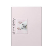 ブルドッグフランスの(クリーム/ホワイト)'絵画 - Dog Art ノートパッド (回転)