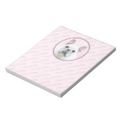 ブルドッグフランスの（クリーム/ホワイト）'絵画 - Dog Art ノートパッド (回転)