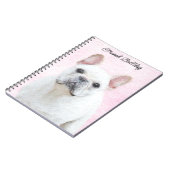 ブルドッグフランスの（クリーム/ホワイト）'絵画 - Dog Art ノートブック (左側)