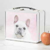 ブルドッグフランスの（クリーム/ホワイト）'絵画 - Dog Art メタルランチボックス (インサイチュ)