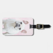 ブルドッグフランスの（クリーム/ホワイト）'絵画 - Dog Art ラゲッジタグ (正面横)