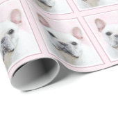 ブルドッグフランスの(クリーム/ホワイト)'絵画 - Dog Art ラッピングペーパー (ロールコーナー)
