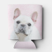 ブルドッグフランスの(クリーム/ホワイト)'絵画 - Dog Art 缶クーラー (裏面)