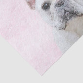 ブルドッグフランスの（クリーム/ホワイト）'絵画 - Dog Art 薄葉紙 (詳細)
