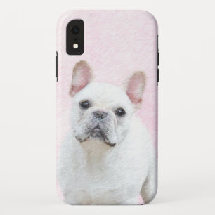 ブルドッグフランスの(クリーム/ホワイト)'絵画 - Dog Art iPhone XRケース