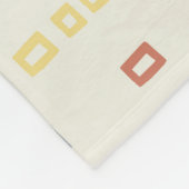 ブルドッグフランスの：スカンジナビアのフローラリピート。 フリースブランケット (角)