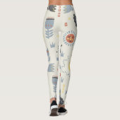 ブルドッグフランスの：スカンジナビアのフローラリピート。 レギンス (裏面)