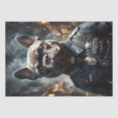 ブルドッグフランスの – デコページ –  薄葉紙 (正面)