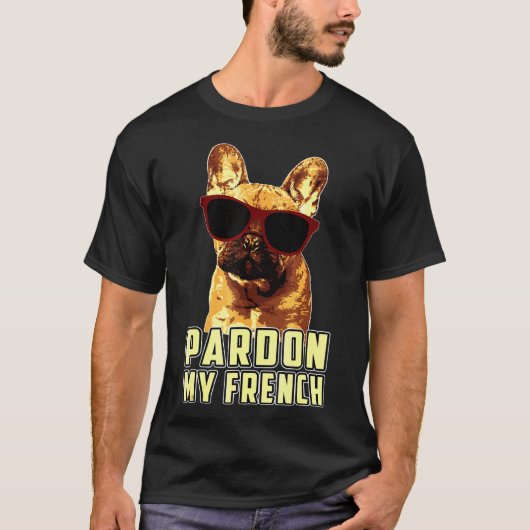 ブルドッグフランスの・ドッグ・ユーモア Tシャツ (正面)