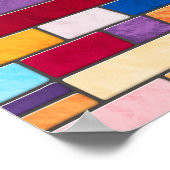 ブルドッグフランスの – フランス語 – カラフルモザイク ポスター (角)