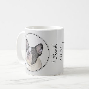 ブルドッグフランスの(ブリンドル・ピー絵画) s - Dog Art コーヒーマグカップ