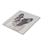 ブルドッグフランスの(ブリンドル・ピー絵画) s - Dog Art タイル (側面)